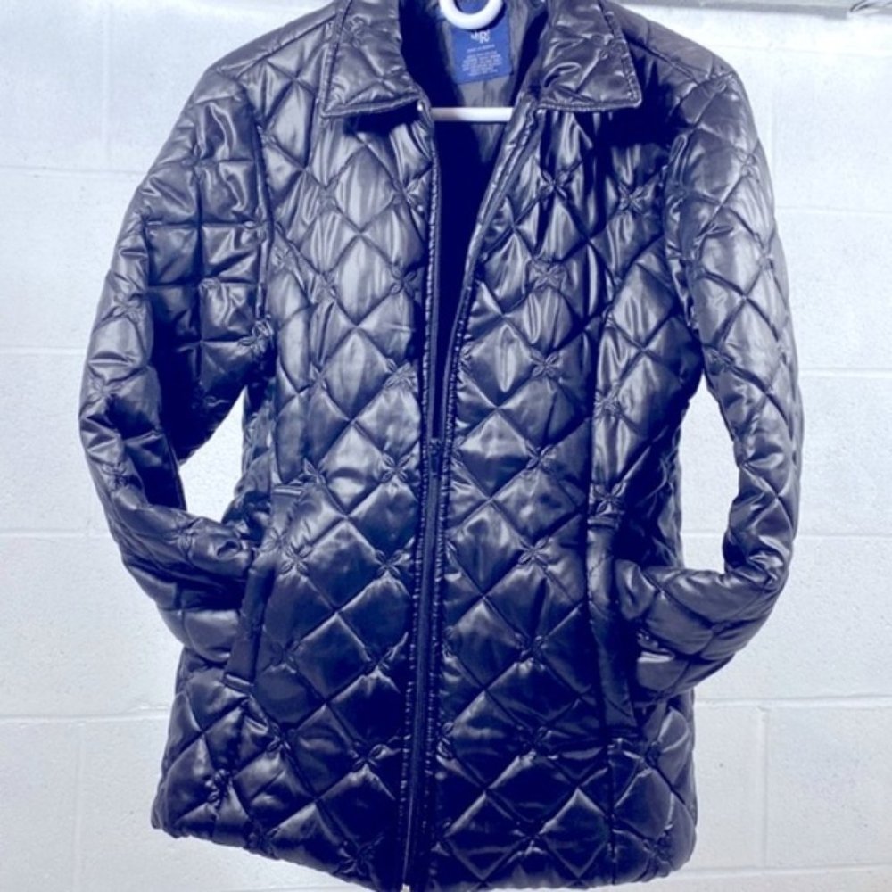 J & R quilted puffer jacket in black?